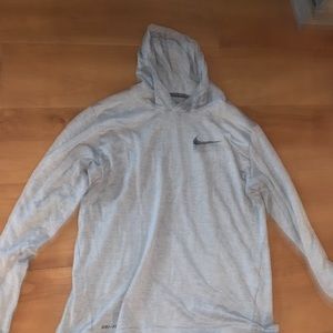 Nike dri fit long sleeve with hood .